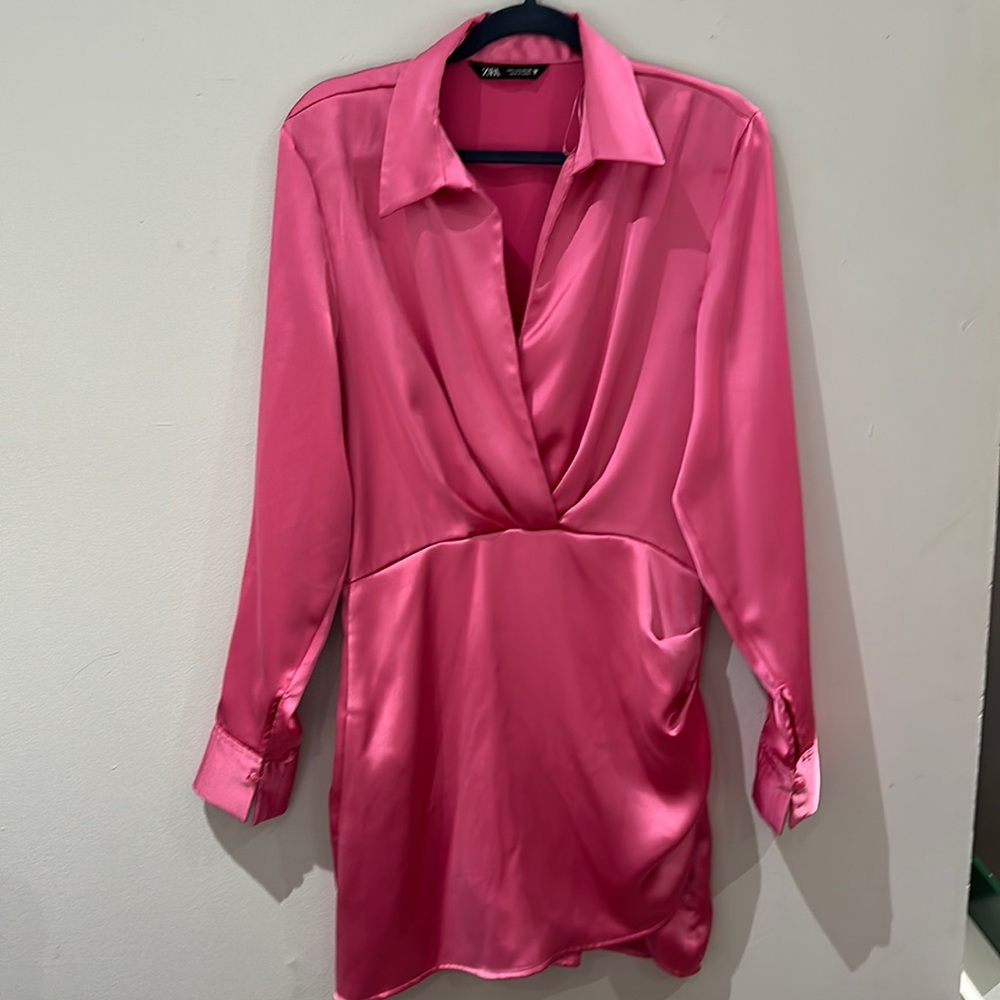 COPY - COPY - Zara pink satin dress